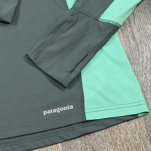 Patagonia Womens Gray All Weather 1/2 Zip Pullover Base Layer Small Running Top - Picture 4 of 16